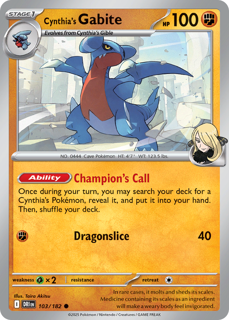 Cynthia's Gabite (103/182) - Destined Rivals (DRI)