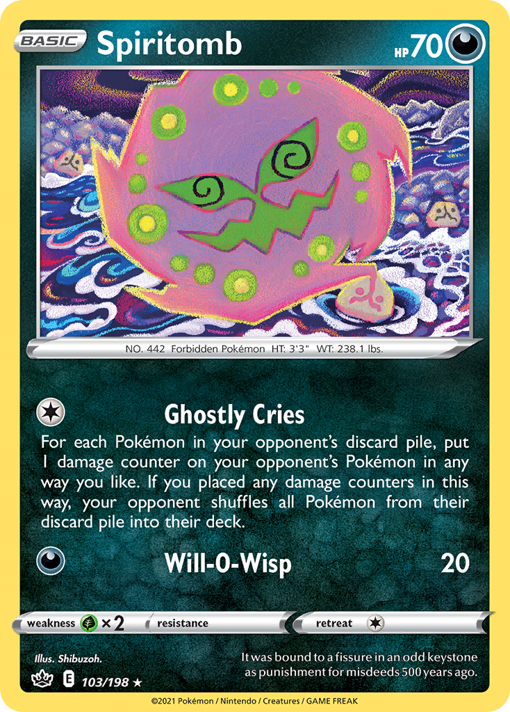 Spiritomb (103/198) - [Reverse Holo] Chilling Reign (CRE)