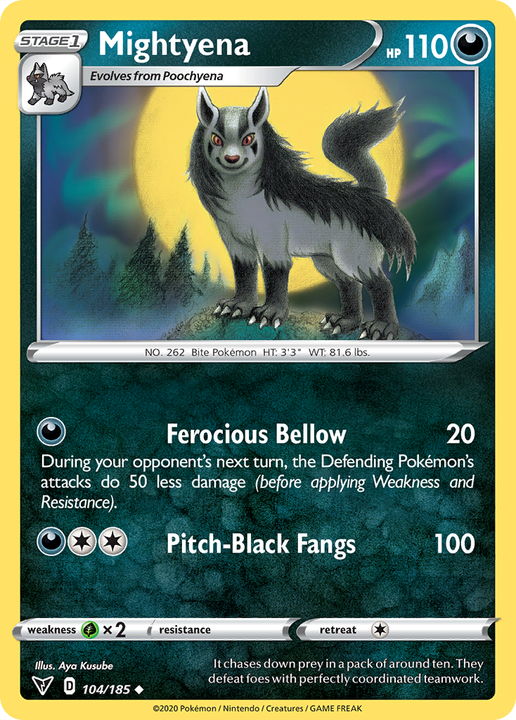Mightyena (104/185) - [Reverse Holo] Vivid Voltage (VIV)