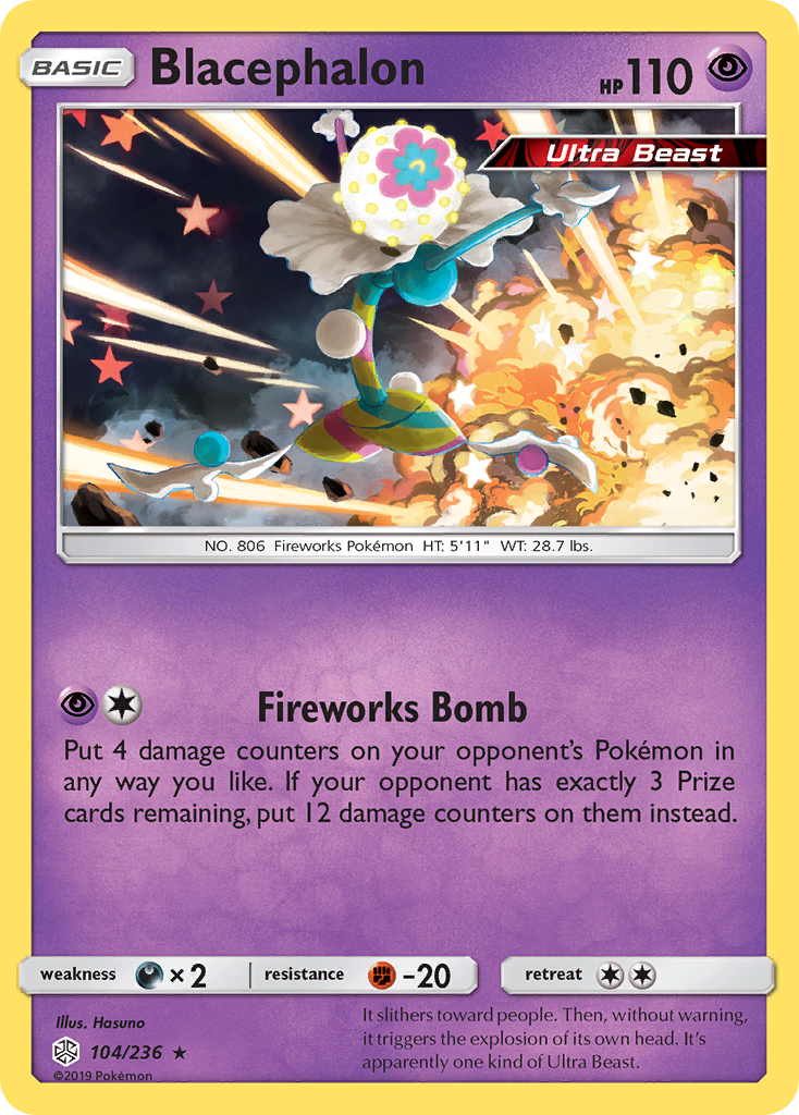 Blacephalon (104/236) - [Reverse Holo] Cosmic Eclipse (CEC)