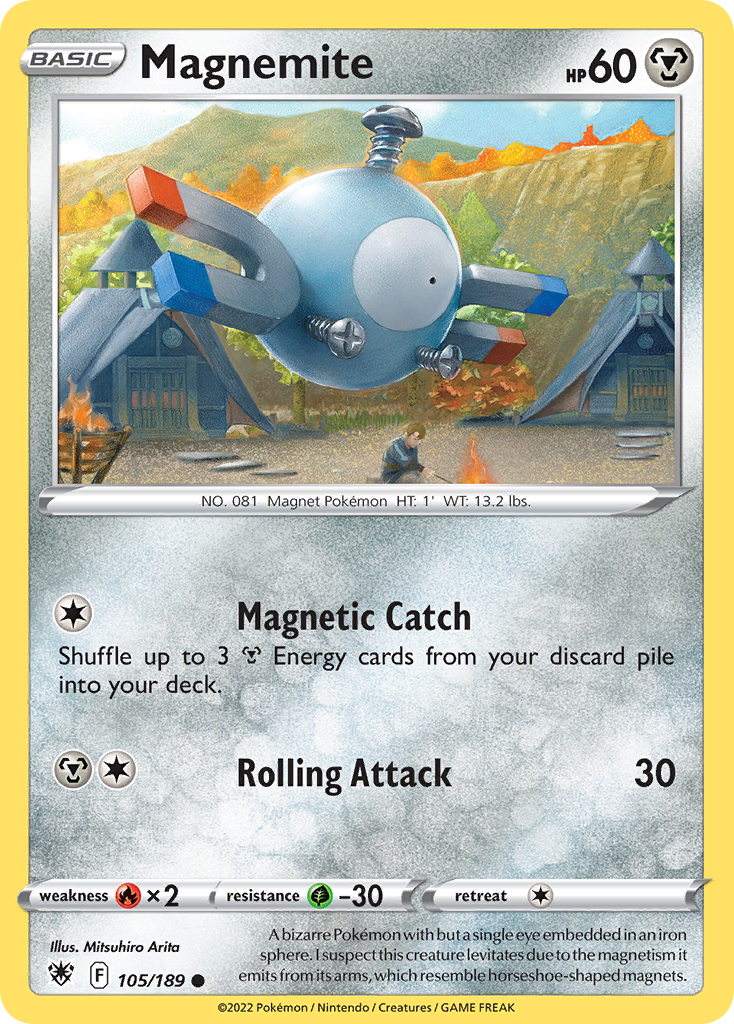 Magnemite (105/189) - [Reverse Holo] Astral Radiance (ASR)