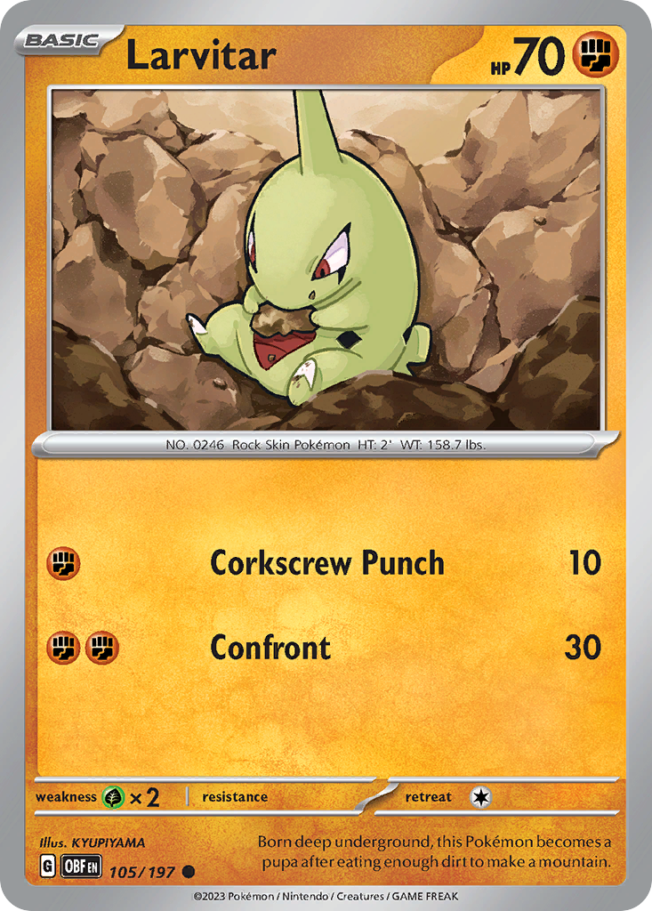 Larvitar (105/197) - Obsidian Flames (OBF)