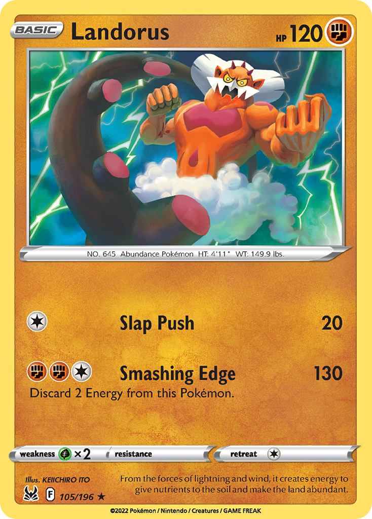 Landorus (105/196) - [Reverse Holo] Lost Origin (LOR)