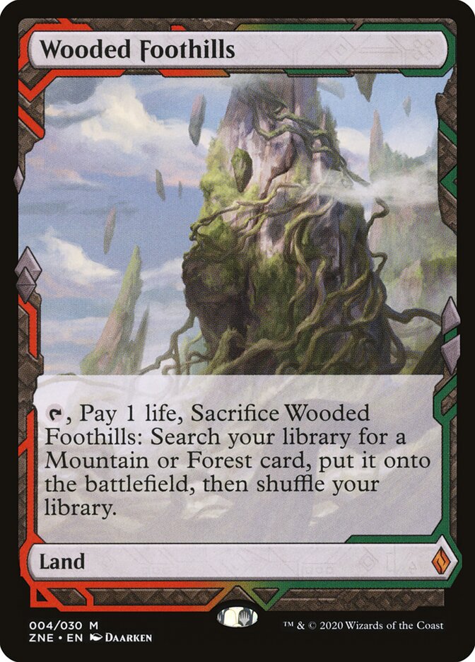 Wooded Foothills (4) - Zendikar Rising Expeditions (ZNE)