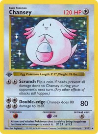 Chansey (3) - Base Set (Shadowless) (BSS)