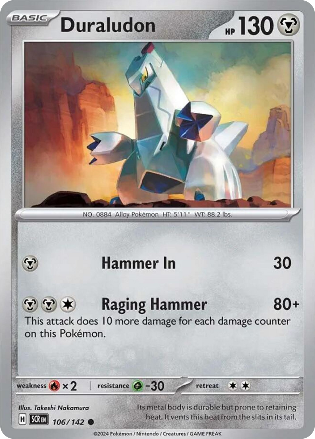 Duraludon (106/142) - [Reverse Holo] Stellar Crown (SCR)