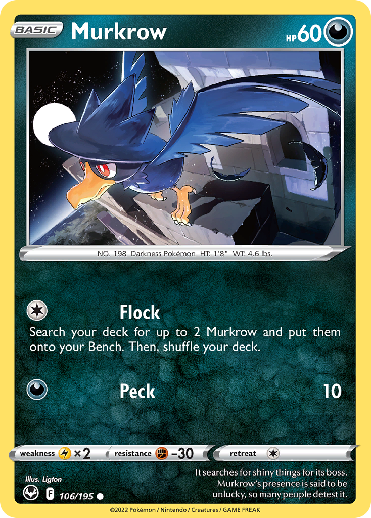 Murkrow (106/195) - Silver Tempest (SIT)
