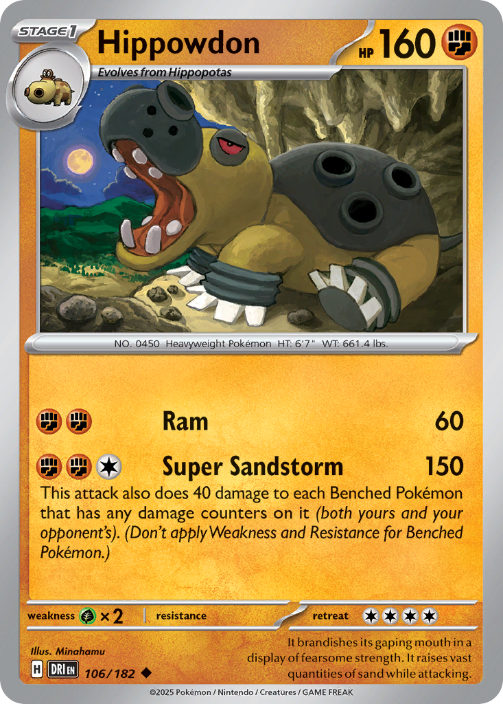 Hippowdon (106/182) - Destined Rivals (DRI)