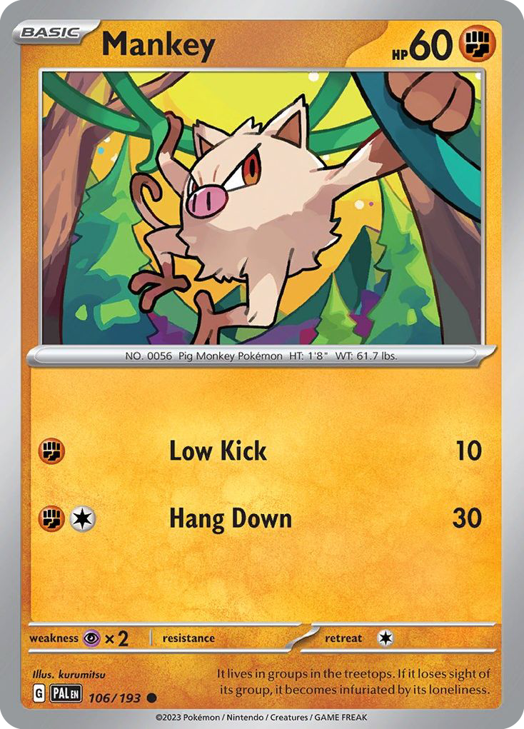 Mankey (106/193) - Paldea Evolved (PAL)