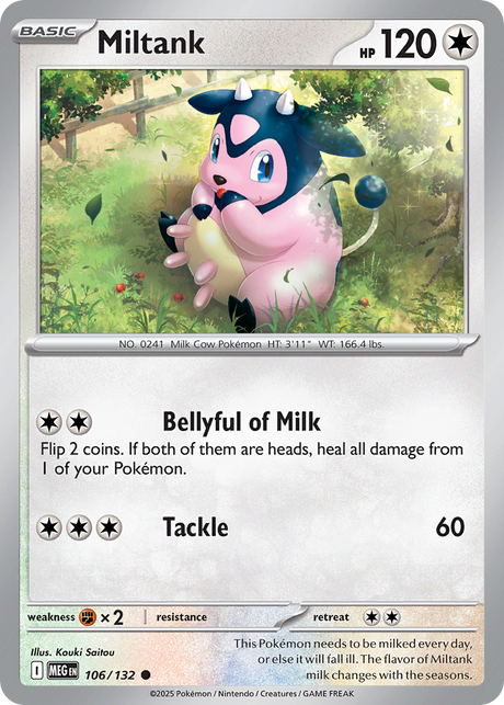 Miltank (106/132) - [Reverse Holo] Mega Evolution (MEG)