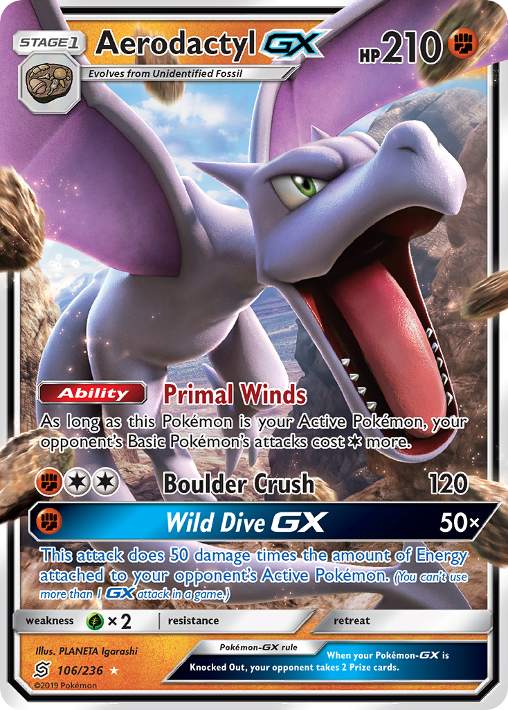 Aerodactyl-GX (106/236) - [Holo Foil] Unified Minds (UNM)