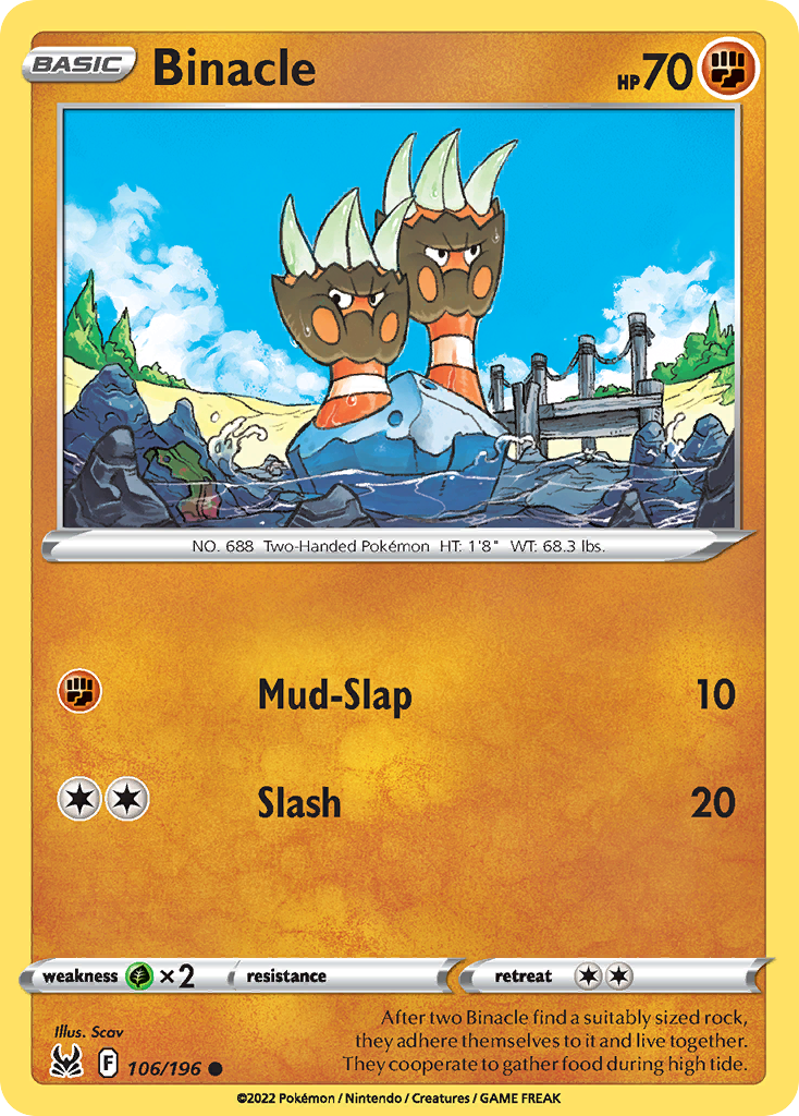 Binacle (106/196) - [Reverse Holo] Lost Origin (LOR)