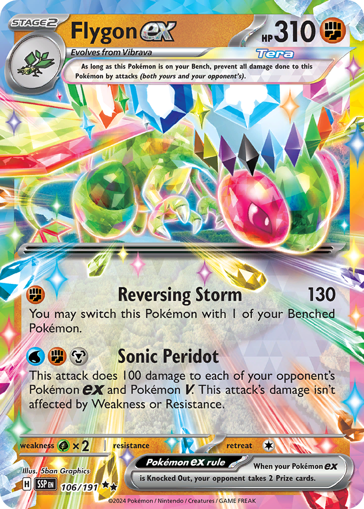 fairy type pokemon cards Flygon ex (106/191)