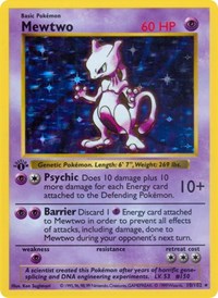 Mewtwo (10) - Base Set (Shadowless) (BSS)