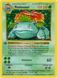 Venusaur (15) - Base Set (Shadowless) (BSS)