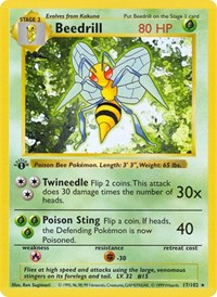 Beedrill (17) - Base Set (Shadowless) (BSS)