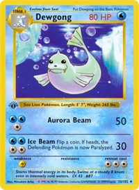 Dewgong (25) - Base Set (Shadowless) (BSS)
