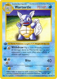 Wartortle (42) - Base Set (Shadowless) (BSS)