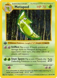 Metapod (54) - Base Set (Shadowless) (BSS)