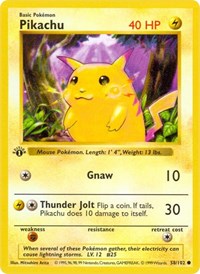 Pikachu (58) - Base Set (Shadowless) (BSS)