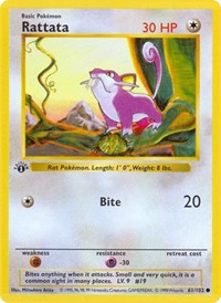 Rattata (61) - Base Set (Shadowless) (BSS)