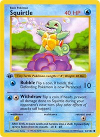 Squirtle (63) - Base Set (Shadowless) (BSS)