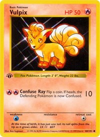 Vulpix (68) - Base Set (Shadowless) (BSS)