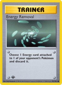 Energy Removal (92) - Base Set (Shadowless) (BSS)