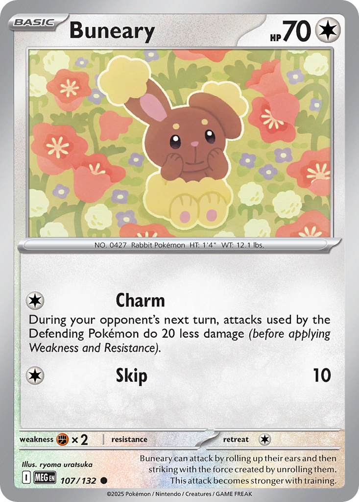 Buneary (107/132) - [Reverse Holo] Mega Evolution (MEG)
