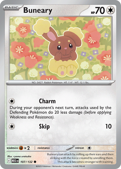 Buneary (107/132) - [Reverse Holo] Mega Evolution (MEG)