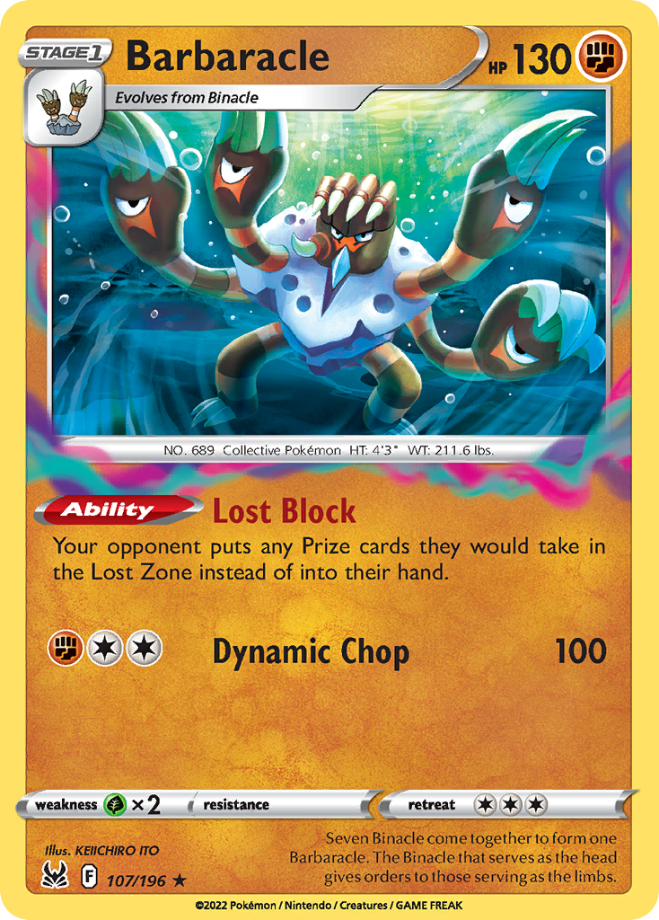 Barbaracle (107/196) - [Reverse Holo] Lost Origin (LOR)