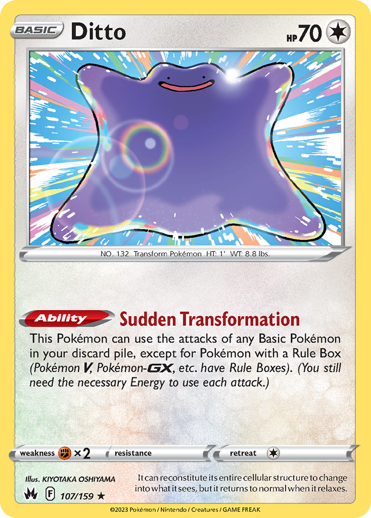 Ditto (107/159) - [Reverse Holo] Crown Zenith (CRZ)