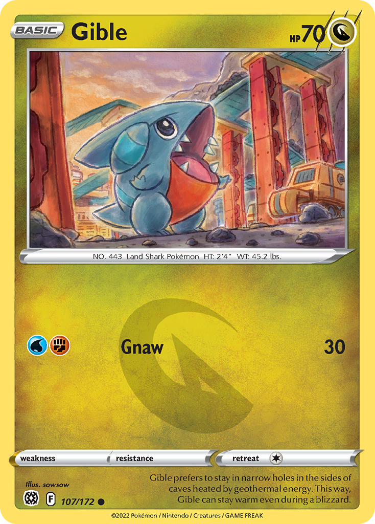 Gible (107/172) - Brilliant Stars (BRS)