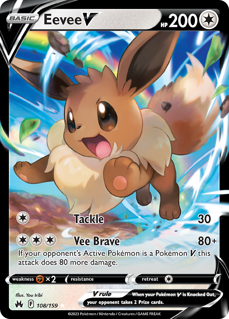 Eevee V (108/159) - [Holo Foil] Crown Zenith (CRZ)