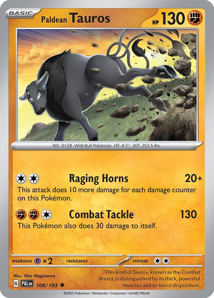Paldean Tauros (108/193) - [Reverse Holo] Paldea Evolved (PAL)