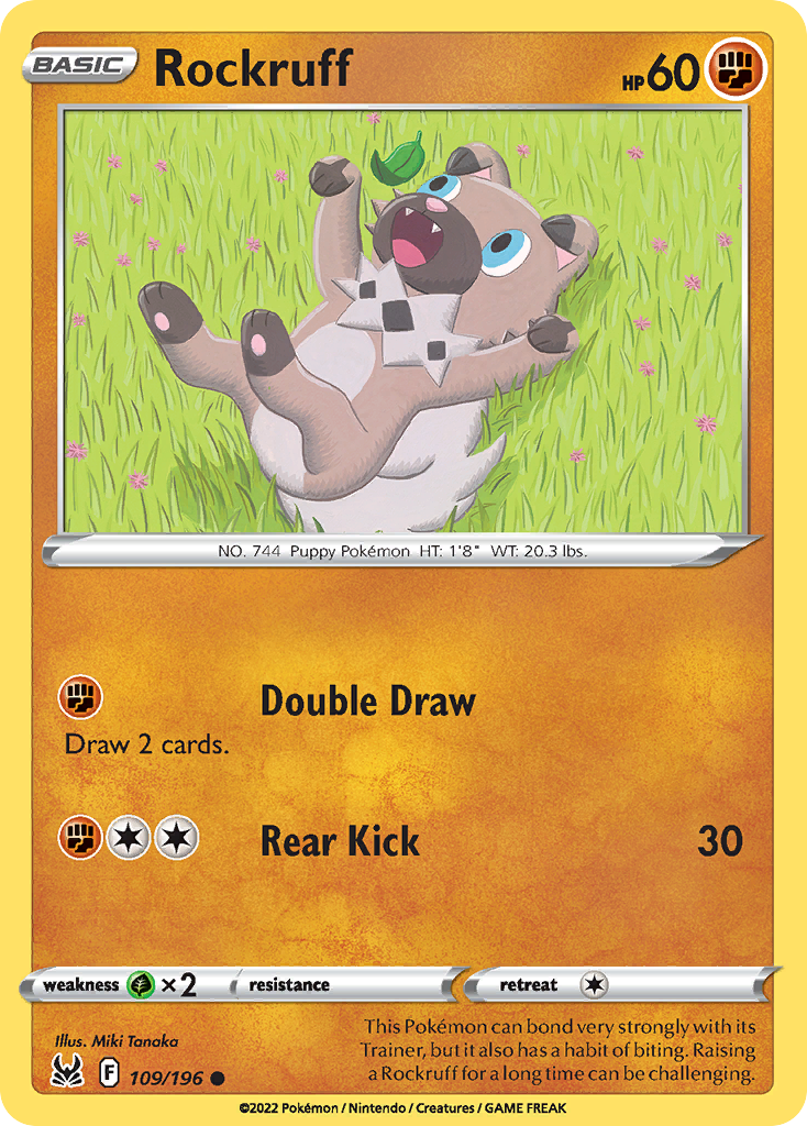 Rockruff (109/196) - [Reverse Holo] Lost Origin (LOR)