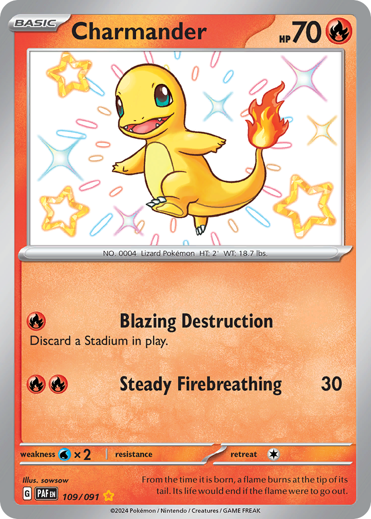 Charmander (109/91) - [Shiny Holo] Paldean Fates (PAF)
