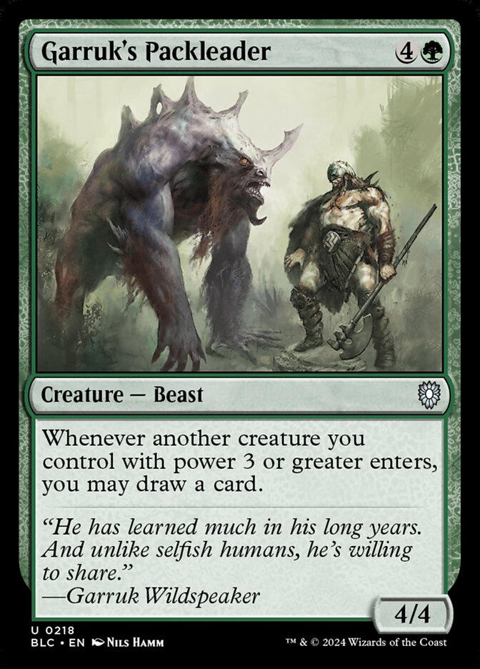 Garruk's Packleader (218) - Bloomburrow Commander (BLC)
