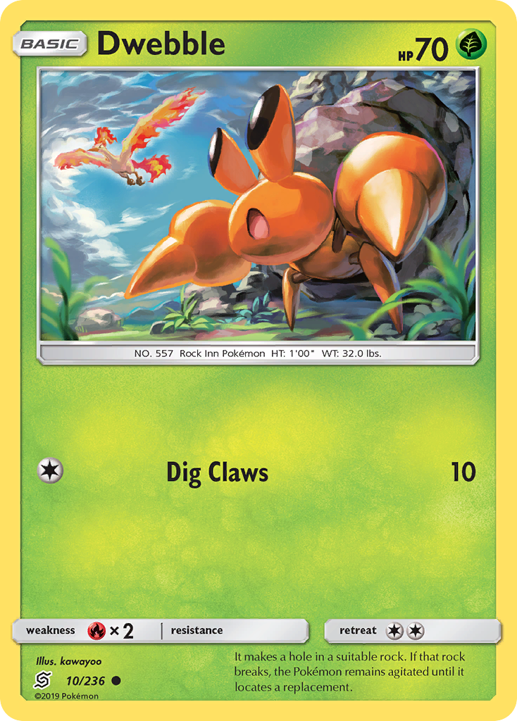 Dwebble (10/236) - [Reverse Holo] Unified Minds (UNM)