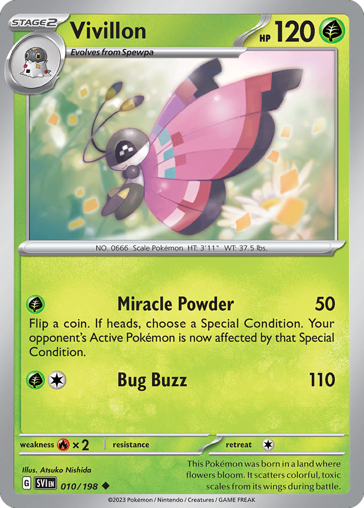 Vivillon (10/198) - [Reverse Holo] Scarlet & Violet (SVI)