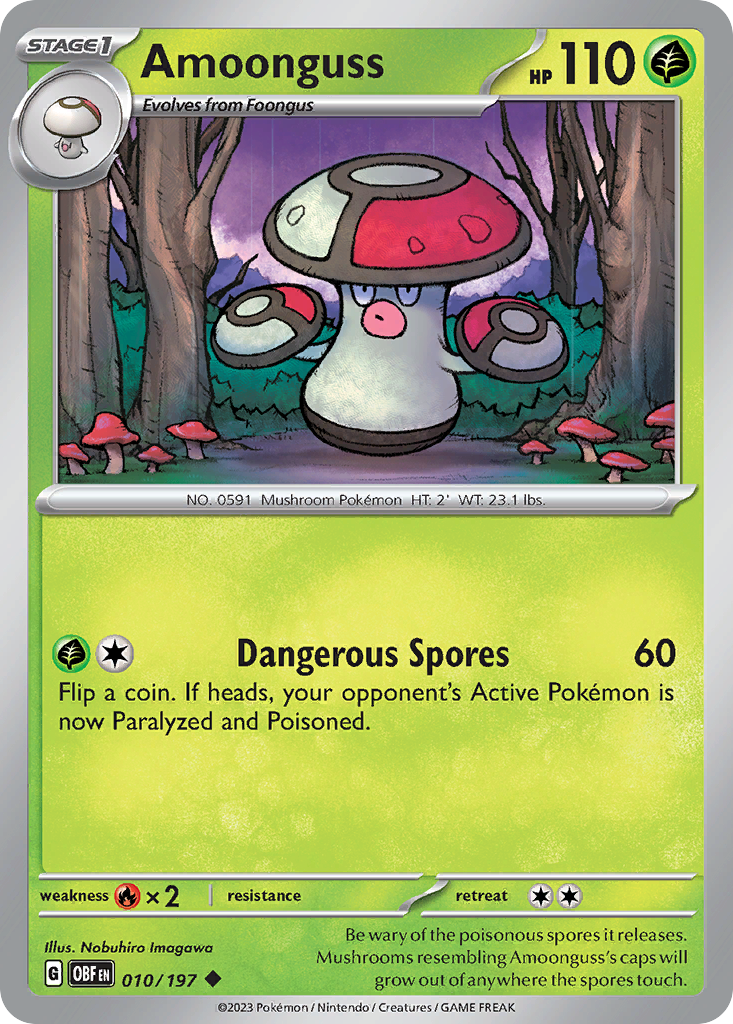 Amoonguss (10/197) - [Reverse Holo] Obsidian Flames (OBF)