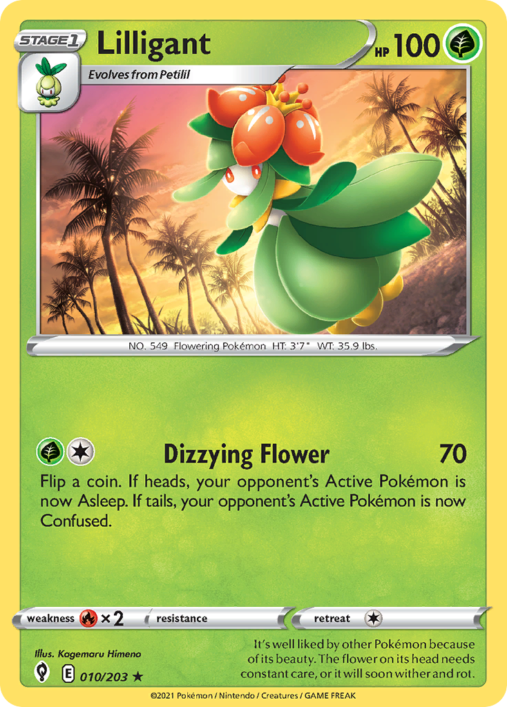 Lilligant (10/203) - [Reverse Holo] Evolving Skies (EVS)