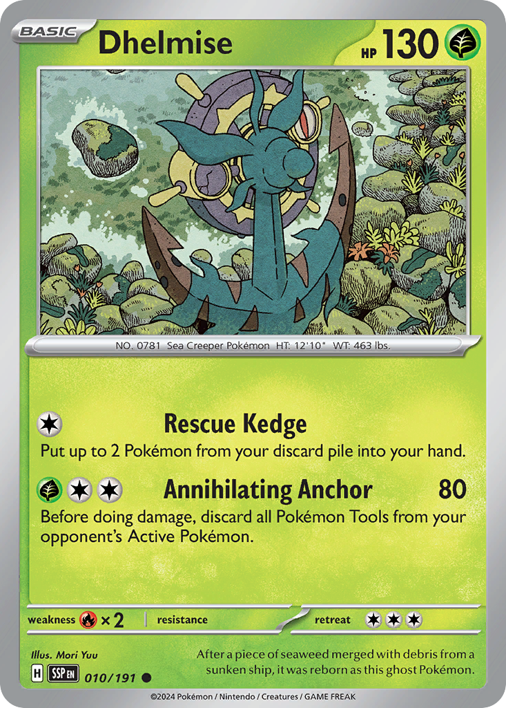 Dhelmise (10/191) - [Reverse Holo] Surging Sparks (SSP)