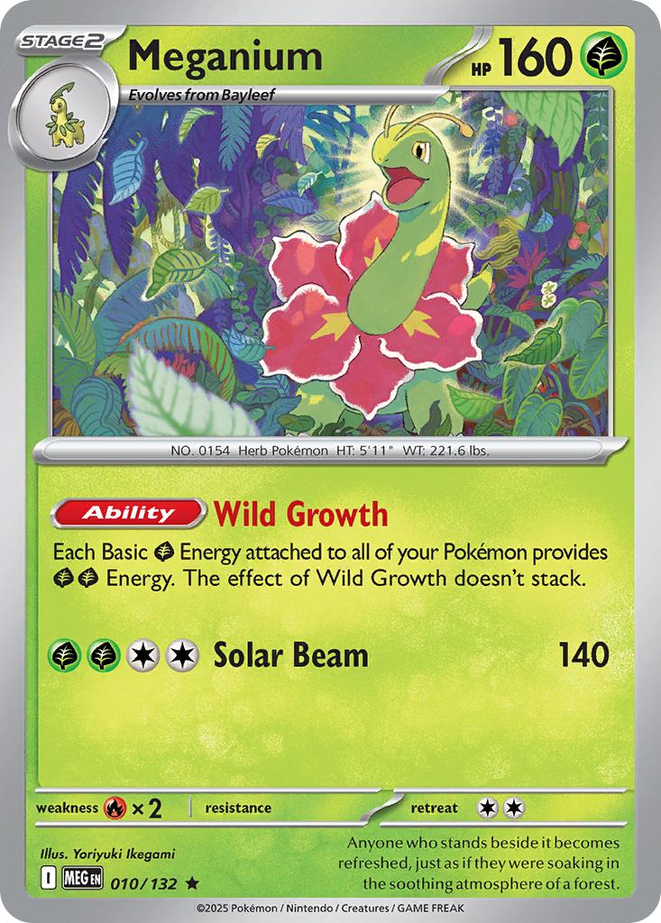 Meganium (10/132) - [Reverse Holo] Mega Evolution (MEG)