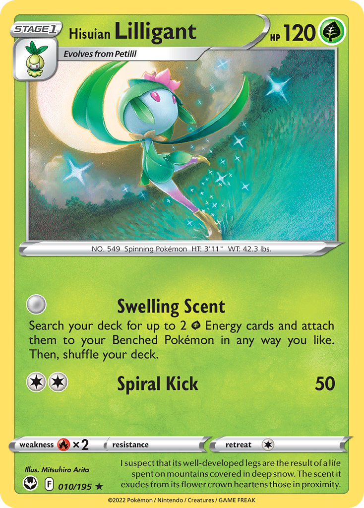 Hisuian Lilligant (10/195) - [Reverse Holo] Silver Tempest (SIT)
