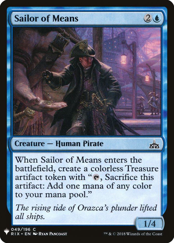 Sailor of Means - The List (PLST)