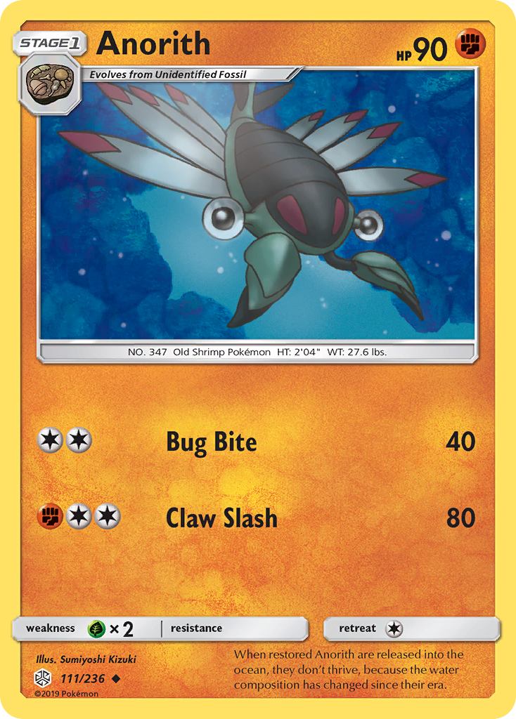 Anorith (111/236) - [Reverse Holo] Cosmic Eclipse (CEC)