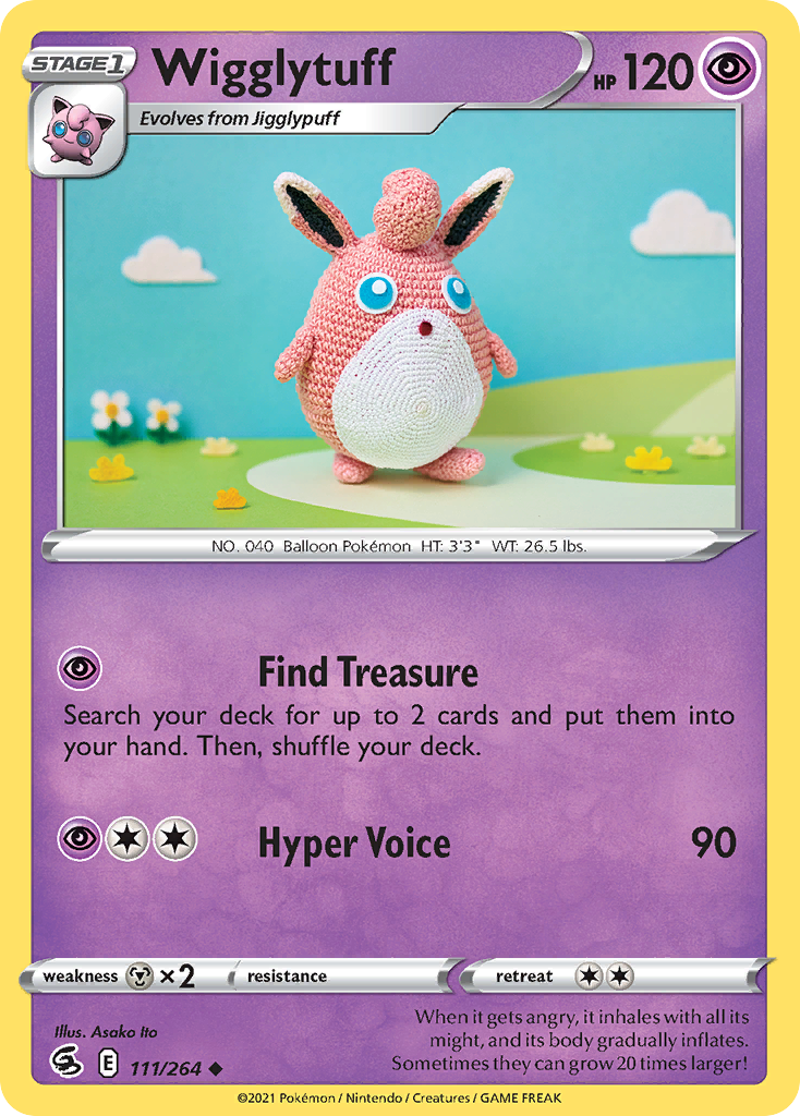 Wigglytuff (111/264) - [Reverse Holo] Fusion Strike (FST)