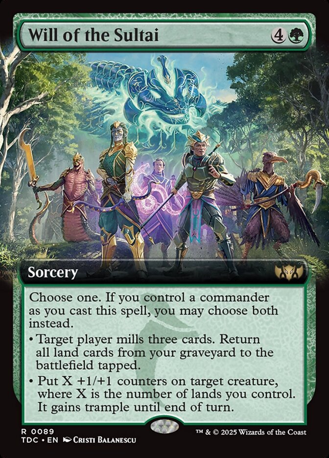 Will of the Sultai - [Extended Art] Tarkir: Dragonstorm Commander (TDC)
