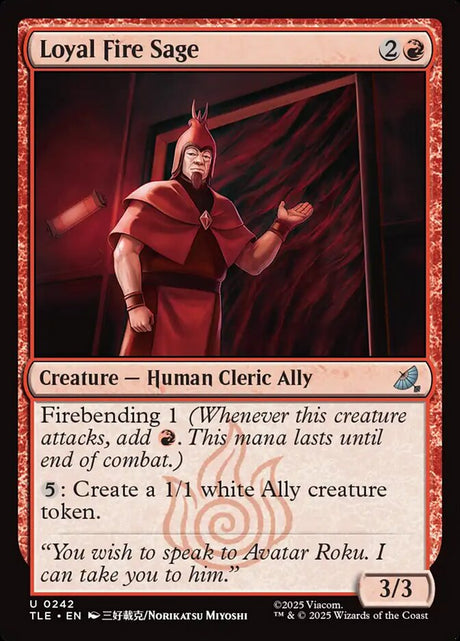 Loyal Fire Sage (242) - Avatar: The Last Airbender Eternal (TLE)